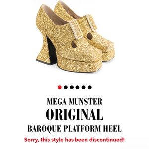 Gold glitter Mega Munster original Fluvogs women’s size 11